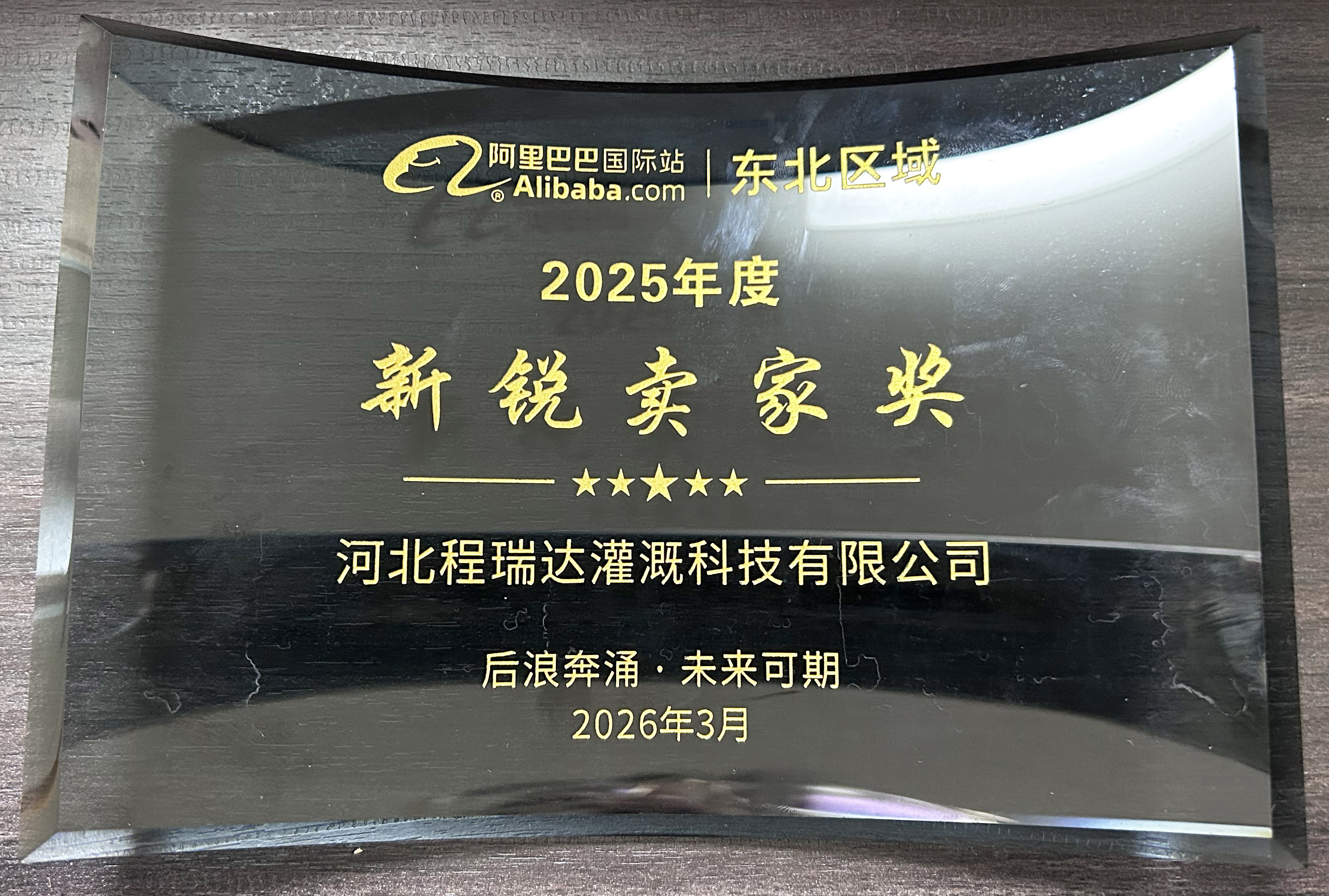 大庆程瑞达灌溉 | 荣获阿里国际站新锐卖家奖